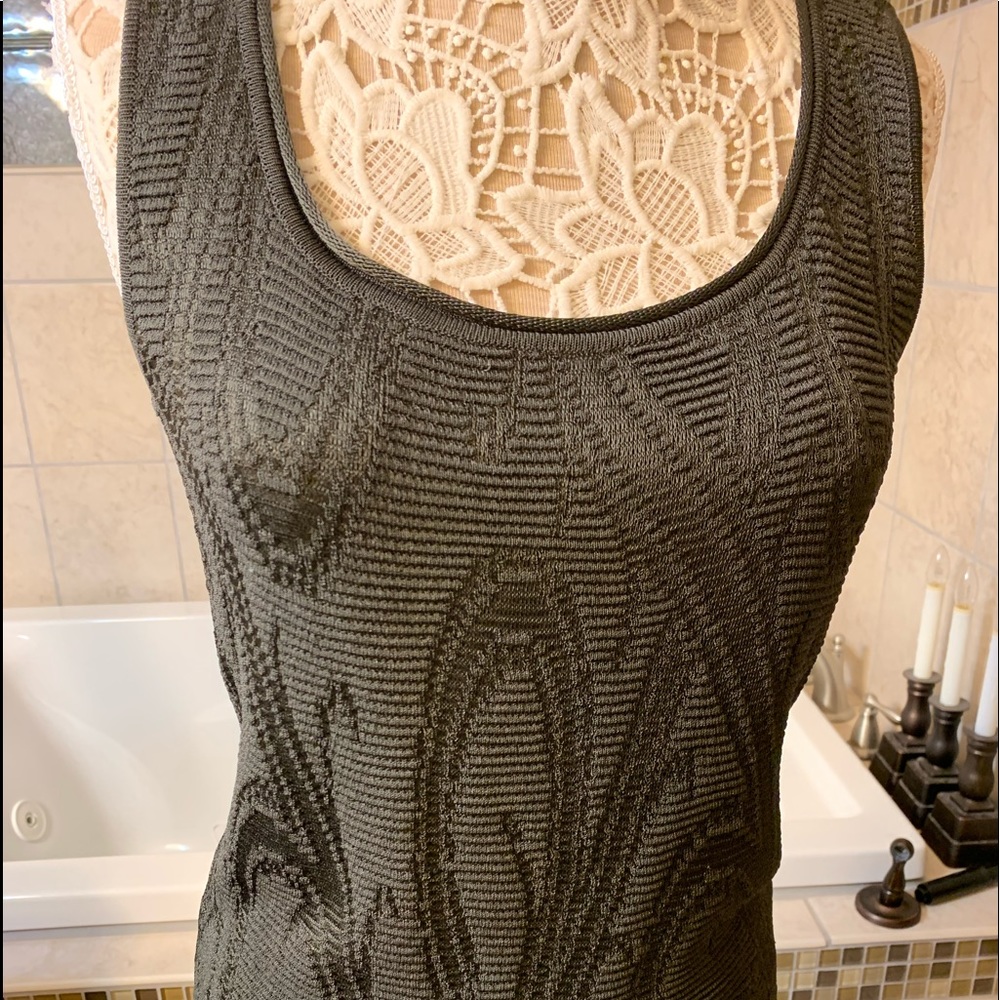 Armani Collezioni Textured Black Tank Top - Picture 5 of 8